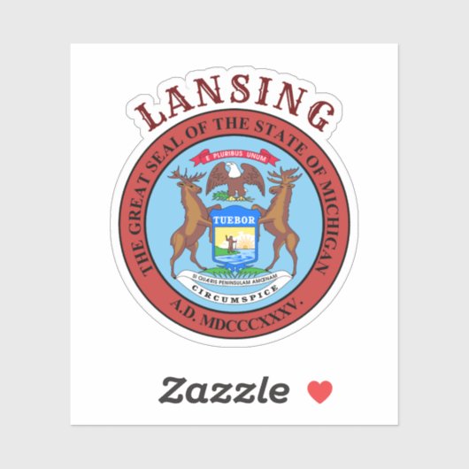 Lansing, Michigan Sticker (Vel)