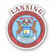 Lansing, Michigan Sticker (Voorkant)