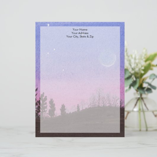 Lansing Moon en Stars Briefhoofd Ontwerp (Staand voorkant)