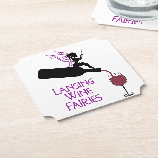 Lansing Wine Fairies Kartonnen Onderzetters (Gekanteld)