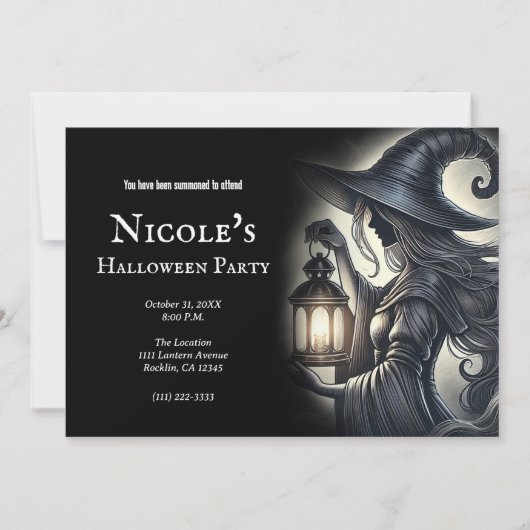 Lantaarheks Halloweenfeest  Kaart (Voorkant)