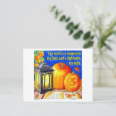 Lantaarn aan mijn voeten briefkaart (Staand voorkant)