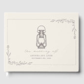 Lantaarn Amethyst Rustic Wedding Gastenboek (Voorkant)