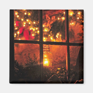 Lantaarn bij nacht magneet