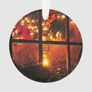 Lantaarn bij nacht ornament