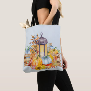 Lantaarn, Blauwe Vogel en Zonnebloemen Tote Bag