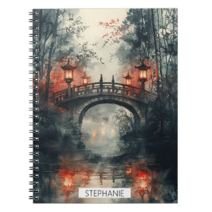 Lantaarn Brug Maneschijn Aquarel Notitieboek