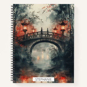 Lantaarn Brug Maneschijn Aquarel Notitieboek