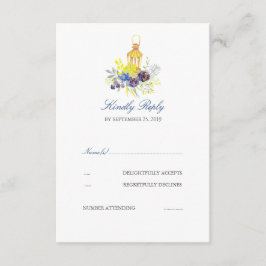 Lantaarn bruiloft RSVP Kaartje