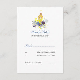 Lantaarn bruiloft RSVP Kaartje