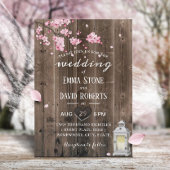  Lantaarn Cherry Blossom Floral Barn Wedding Kaart