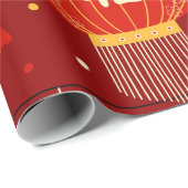 Lantaarn Chinees nieuwjaarspatroon Cadeaupapier (Rol Hoek)