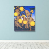 Lantaarn Dragers | Maxfield Parrish | Canvas Afdruk (Insitu (Houten vloer))