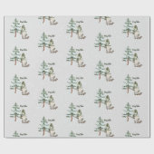 Lantaarn Dwerg Winter Scene Geschenk Cadeaupapier (Vlak)