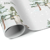Lantaarn Dwerg Winter Scene Geschenk Cadeaupapier (Rol Hoek)
