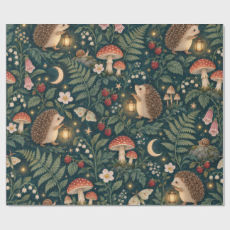 Lantaarn Egel Nacht Tuin Inpakpapier