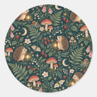 Lantaarn Egeltje Nacht Tuin Ronde Sticker