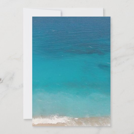  Lantaarn Elegant Foliage Beach Wedding Kaart (Achterkant)