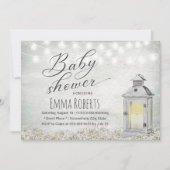 Lantaarn en babyflessenrijk Baby shower Kaart (Voorkant)
