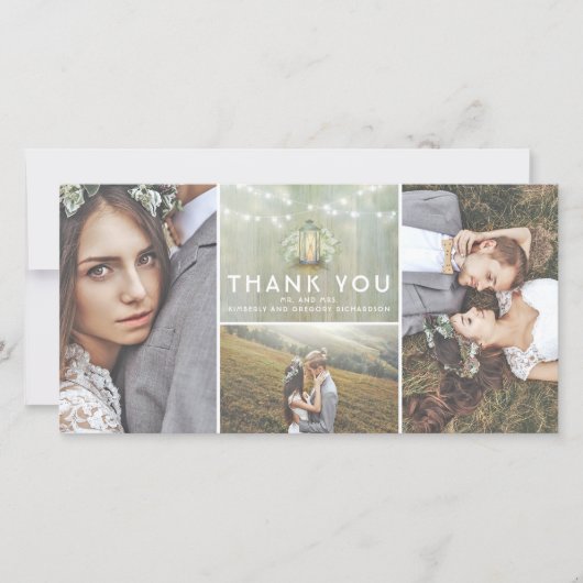 Lantaarn en Baby's Breath Wedding Bedankt (Voorkant)