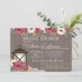 Lantaarn en bloemen Bourgogne Vrijgezellenfeest Kaart (Staand voorkant)