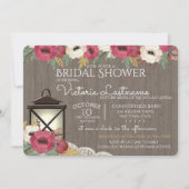 Lantaarn en bloemen Bourgogne Vrijgezellenfeest Kaart (Voorkant)