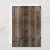 Lantaarn en bloemen Rustic Barn Wood Wedding Kaart (Achterkant)