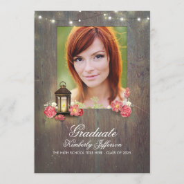  Lantaarn en Rustiek Hout Foto Afstuderen Kaart