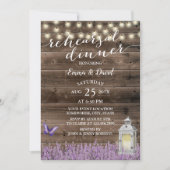 Lantaarn Floral Rustic Rehearsal Kaart (Voorkant)