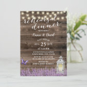 Lantaarn Floral Rustic Rehearsal Kaart (Staand voorkant)