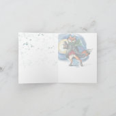 Lantaarn Fox in de Snow~vakantiekaart Feestdagen Kaart (Binnen)