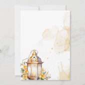 Lantaarn Geel Bloemen Fall Wedding Save the Date (Achterkant)