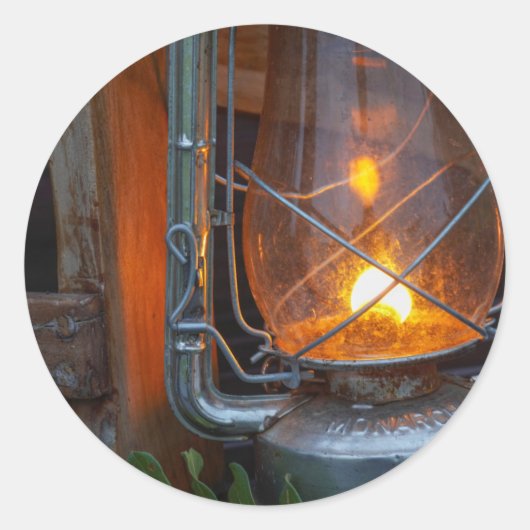 Lantaarn in het Plains Camp , Nationaal Park Kruge Ronde Sticker (Voorkant)