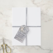 Lantaarn in Sparkling Sneeuw Winter Bruiloft Cadeaulabel (Met Touw)