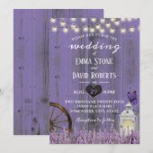  Lantaarn Lavender Lavender Barn Wedding Kaart (Voorkant / Achterkant)