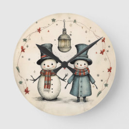 Lantaarn Light Companions -  sneeuwman Ronde Klok