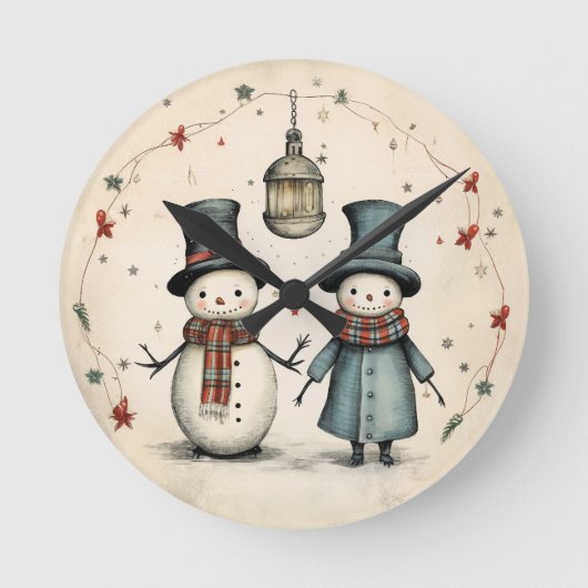 Lantaarn Light Companions - sneeuwman Ronde Klok (Voorkant)