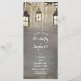 Lantaarn Lights rustieke land bruiloft programma's