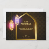 Lantaarn met Arabisch patroon en een gouden venste Kaart (Voorkant)