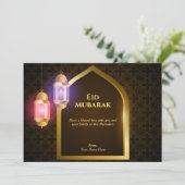 Lantaarn met Arabisch patroon en een gouden venste Kaart (Staand voorkant)