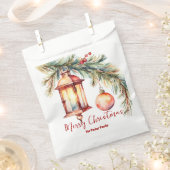 Lantaarn met Pine en Holly Berries Kerstmis Bedankzakje (Geknipt)