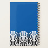 Lantaarn Monogram en Japans Golfpatroon Planner (Achterkant)