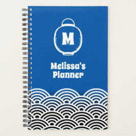 Lantaarn Monogram en Japans Golfpatroon Planner