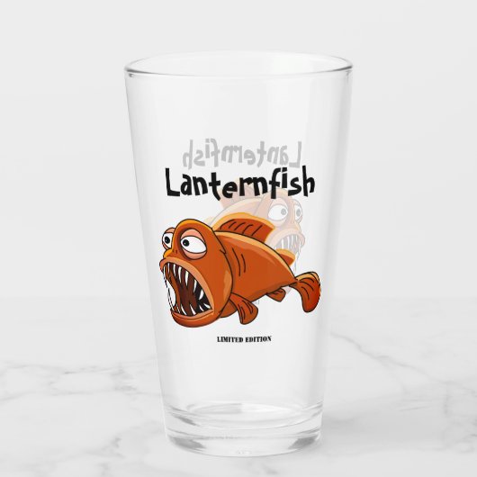 Lantaarn Oranje vis Glas (Achterkant)