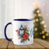  lantaarn Poinsettia kerstboeket Mok