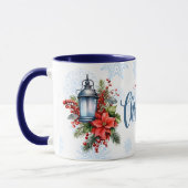  lantaarn Poinsettia kerstboeket Mok (Links)