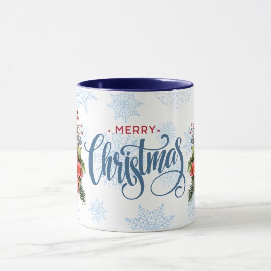  lantaarn Poinsettia kerstboeket Mok (Midden)