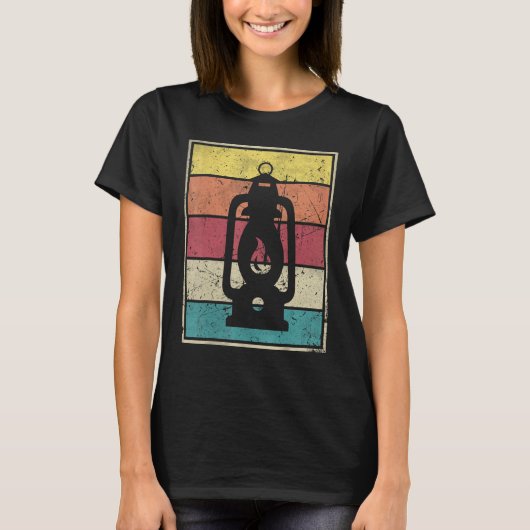 Lantaarn Retro Camper Lamp Retro T-shirt (Voorkant)