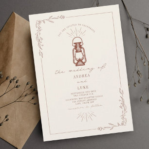  Lantaarn - Roestland - Terracotta Wedding Kaart