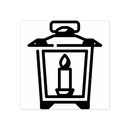 lantaarn rubberstempel (Afrduk)